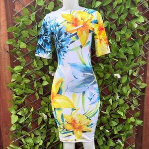 Floral Elegance Midi Dress